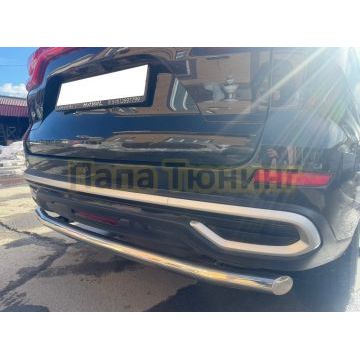 Защита заднего бампера Папа Тюнинг d60 для HAVAL M6 2023-