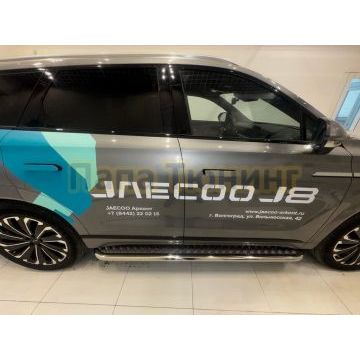 Пороги с накладным листом Папа Тюнинг d53 для JAECOO J8 2024-