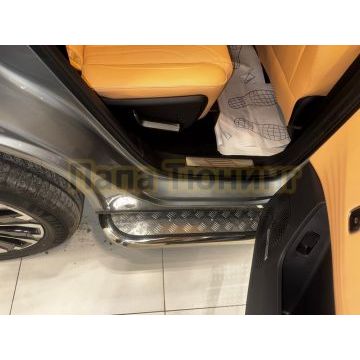 Пороги с накладным листом Папа Тюнинг d53 для JAECOO J8 2024-