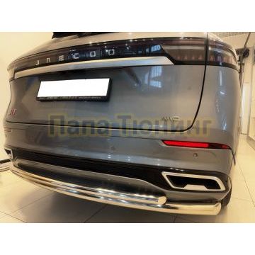 Защита заднего бампера двойная Папа Тюнинг d60/42 для JAECOO J8 2024-