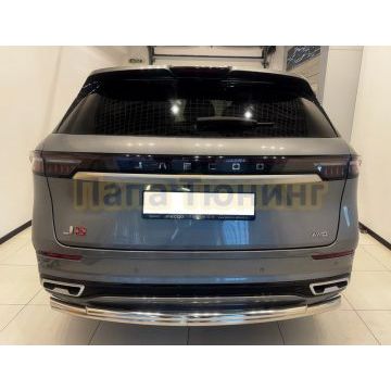 Защита заднего бампера двойная Папа Тюнинг d60/42 для JAECOO J8 2024-