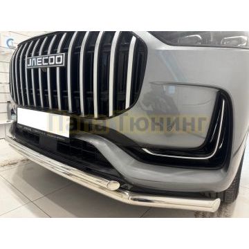 Защита переднего бампера двойная Папа Тюнинг d60/42 для JAECOO J8 2024-