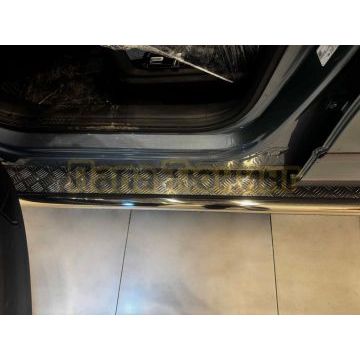 Пороги с накладным листом Папа Тюнинг d53 для JAECOO J7 2023-2025