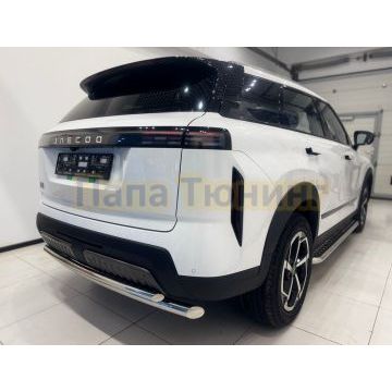 Защита заднего бампера двойная Папа Тюнинг d60/42 для JAECOO J7 2025- Рестайлинг