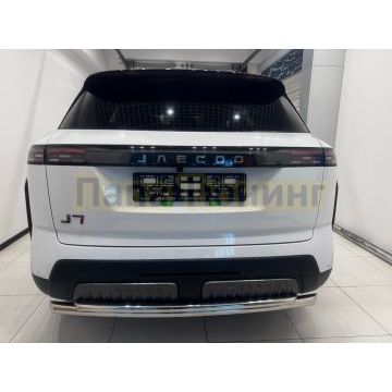 Защита заднего бампера двойная Папа Тюнинг d60/42 для JAECOO J7 2025- Рестайлинг