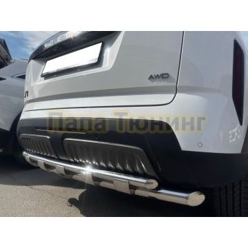 Защита заднего бампера двойная с перемычками Папа Тюнинг d60/42 для JAECOO J7 2025- Рестайлинг