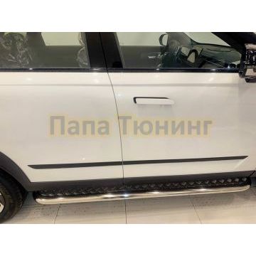 Пороги с накладным листом Папа Тюнинг d53 для JAECOO J7 2025- Рестайлинг