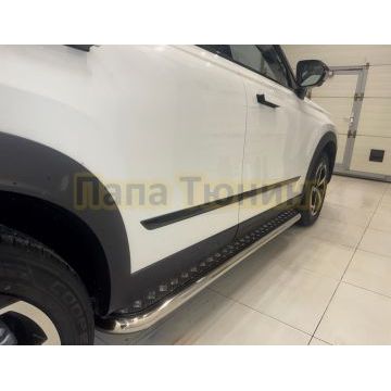 Пороги с накладным листом Папа Тюнинг d53 для JAECOO J7 2025- Рестайлинг