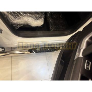 Пороги труба с проступью Папа Тюнинг d76 для JAECOO J7 2025- Рестайлинг