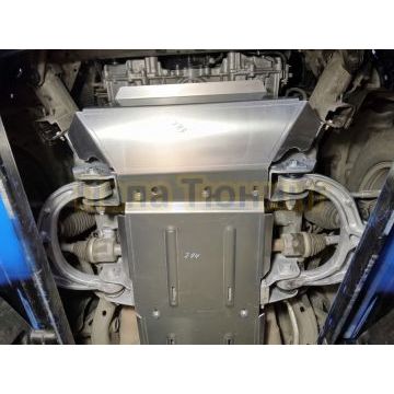 Защита картера и КПП (алюминий) 4мм ТСС для Dodge RAM 1500 5,7 АТ 2025-