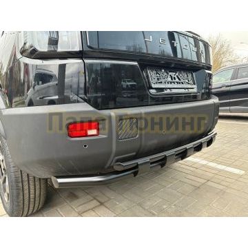 Защита заднего бампера двойная с перемычками Папа Тюнинг d60/42 для JETOUR T1 2025-