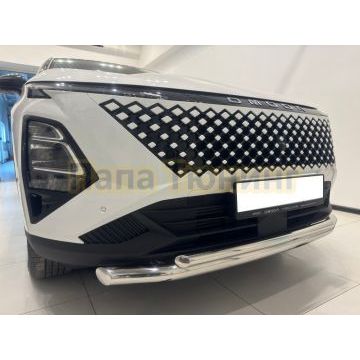 Защита переднего бампера двойная Папа Тюнинг d60/42 для OMODA C5 Рестайлинг 2024-