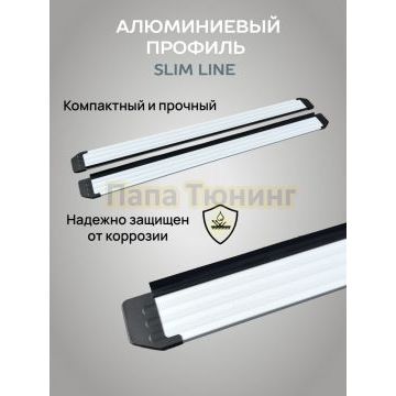 Пороги Slim Line Silver для Exeed TXL 2021-