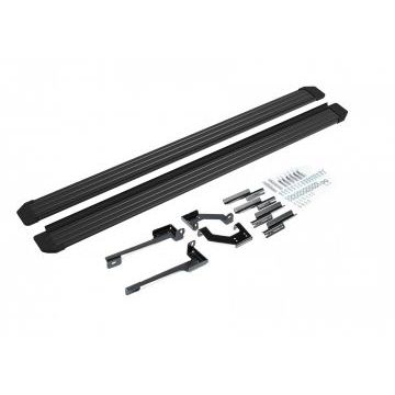 Пороги алюминиевые Slim Line Black для Hyundai Creta 2016-2021