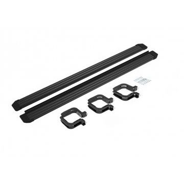 Пороги алюминиевые Slim Line Black для Mitsubishi Pajero Sport 2008-2016