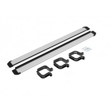 Пороги алюминиевые Slim Line Silver для Mitsubishi Pajero Sport 2008-2016