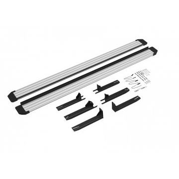 Пороги алюминиевые Slim Line Silver для SsangYong Kyron 2007-2015