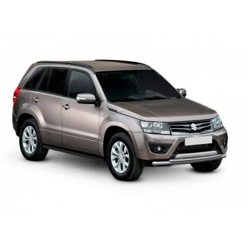 Пороги алюминиевые Slim Line Black на 5 дверей для Suzuki Grand Vitara 2005-2015