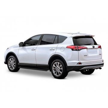 Пороги алюминиевые Slim Line Black для Toyota RAV4 2013-2019