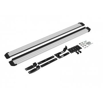 Пороги алюминиевые Slim Line Silver для Toyota RAV4 2013-2019