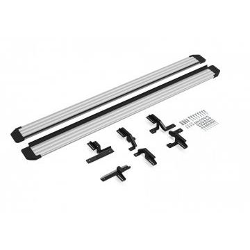 Пороги алюминиевые Slim Line Silver для Volkswagen Teramont 2018-
