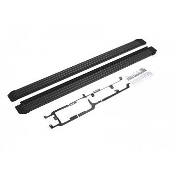 Пороги алюминиевые Slim Line Black для Volkswagen Touareg /Audi Q7 2009-2017