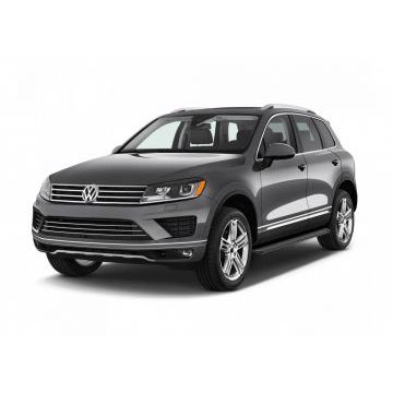 Пороги алюминиевые Slim Line Black для Volkswagen Touareg /Audi Q7 2009-2017