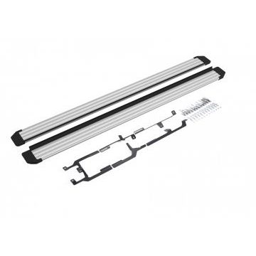 Пороги алюминиевые Slim Line Silver для Volkswagen Touareg/Audi Q7 2009-2017