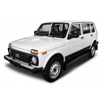 Пороги алюминиевые Slim Line Black для Нива ВАЗ 2121/Urban 1973-
