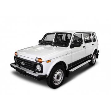 Пороги алюминиевые Slim Line Silver для Нива ВАЗ 2131/Urban 5D 1993-