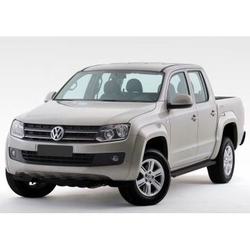 Пороги алюминиевые Slim Line Black для Volkswagen Amarok 2010-2016