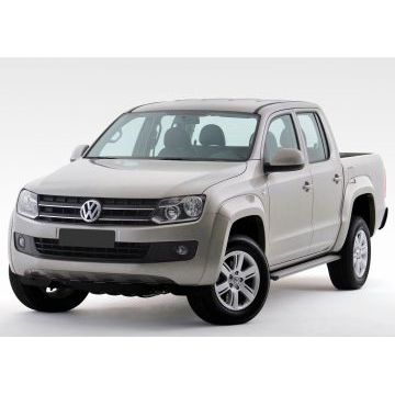 Пороги алюминиевые Slim Line Silver для Volkswagen Amarok 2010-2016