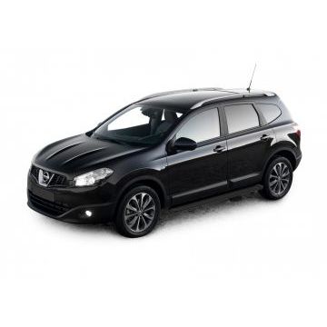 Пороги алюминиевые Slim Line Black для Nissan Qashqai/Qashqai +2/X-Trail T31 2007-2015