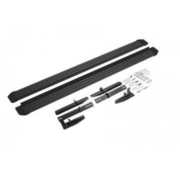 Пороги алюминиевые Slim Line Black для Mitsubishi ASX/Outlander/Peugeot 4007/4008/Citroen C 2006-