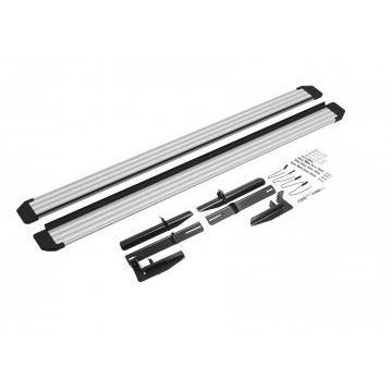 Пороги алюминиевые Slim Line Silver для Mitsubishi ASX/Outlander/Peugeot 4007/4008/Citroen C 2006-