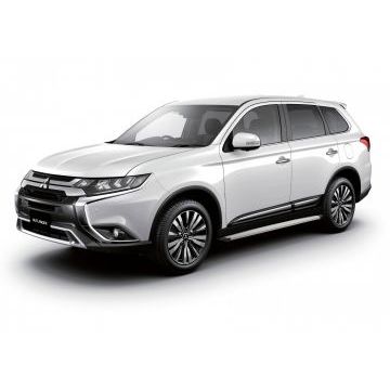 Пороги алюминиевые Slim Line Silver для Mitsubishi ASX/Outlander/Peugeot 4007/4008/Citroen C 2006-