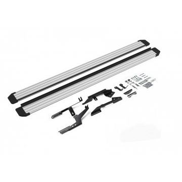 Пороги алюминиевые Slim Line Silver для Nissan Terrano 2014-/Renault Duster 2011-/Renault Kaptur 2020-/Renault Arkana 2019-