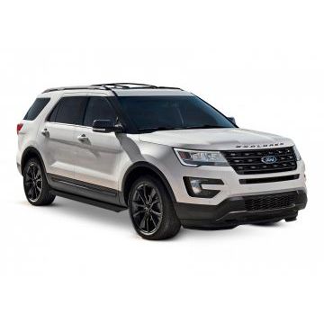 Пороги алюминиевые Slim Line Black для Ford Explorer 2011-