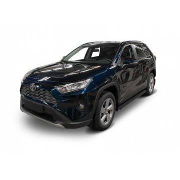 Пороги алюминиевые Slim Line Black для Toyota Rav4 2019-