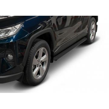 Пороги алюминиевые Slim Line Black для Toyota Rav4 2019-