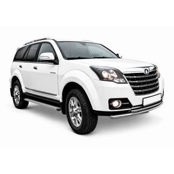 Пороги алюминиевые Slim Line Silver для Great Wall Hover H3/H5/DW Hower H3/Haval H5 2010-2024