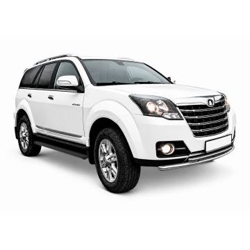 Пороги алюминиевые Slim Line Black для Great Wall Hover H3/H5/DW Hower H3/Haval H5 2010-2024