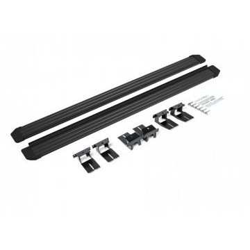 Пороги алюминиевые Slim Line Black для Jeep Grand Cherokee 2010-2018