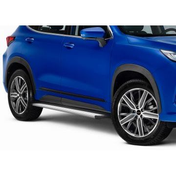 Пороги алюминиевые Slim Line Silver для Chery Tiggo 7/7 Pro/7L 2025-/8 2019-/Exeed LX 2022-/Chery Tiggo 8 Pro 2021-/Chery Tiggo 8 Pro Max 2022-/8 Pro Max Рестайлинг 2024-/Chery Tiggo 7 Pro Max 2022-2024/2024-/XCITE X-Cross 7 2024-