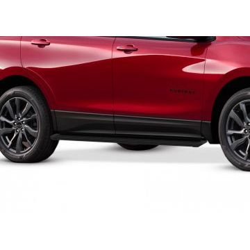 Порог-площадка Black S173ALB + комплект крепежа Rival Chevrolet Equinox 2020-