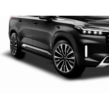 Порог-площадка "Slim Line Black" F193ALB + комплект крепежа, RIVAL,Exeed VX 2021-