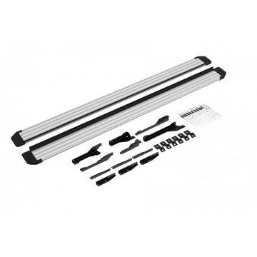 Порог-площадка "Slim Line Silver" F193AL + комплект крепежа, RIVAL, Exeed VX 2021-