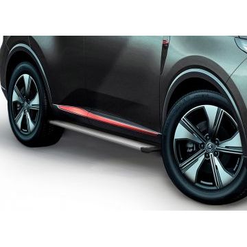 Пороги "Slim Line Silver" для Changan CS55 Plus 2021-/UNI-S 2024-
