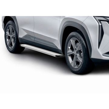 Пороги "Slim Line Silver" для Geely Atlas II 2023-