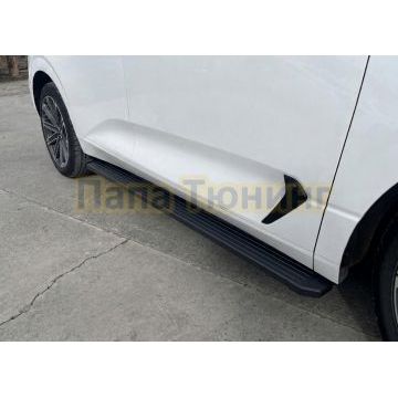 Пороги Slim Black для Haval H6 2024-